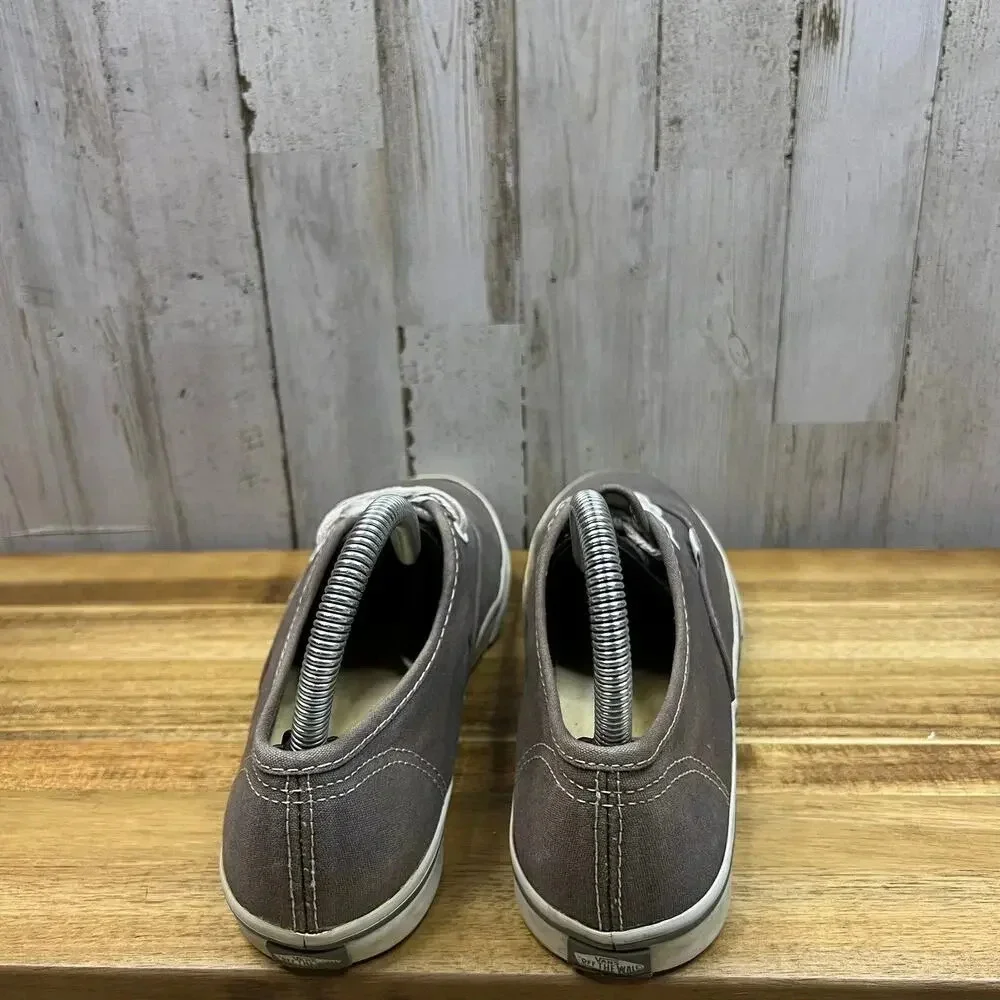 Vans Authentic Gray Low Top Lace-Up Canvas Sneakers Unisex‎ Men's 5.5/Women's 7